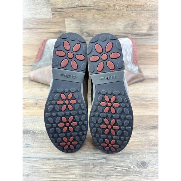 L.L. Bean Park Ridge Mid Calf Brown Boots With Buckles Womens Size 7 - Picture 5 of 9